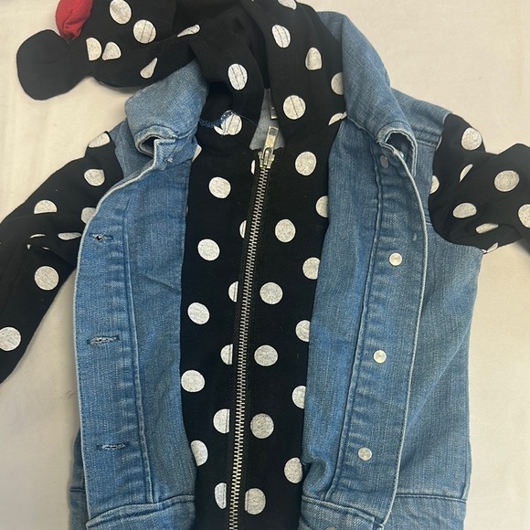 Disney - Minnie Mouse - Blue and Black Jean Jacket with Polka Dot Accents - Picture 5 of 7